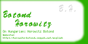 botond horowitz business card